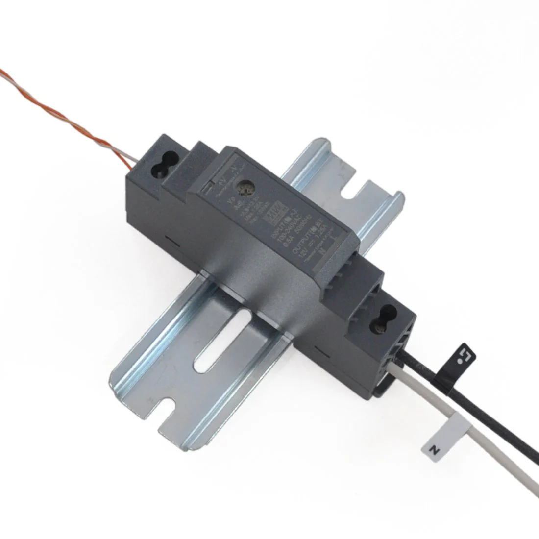 DIN Rail Mounting 12V DC Power Supply - 100–240VAC, 0.5A In - 12VDC, 1.25A Out, UL, 50/60Hz - Image 2