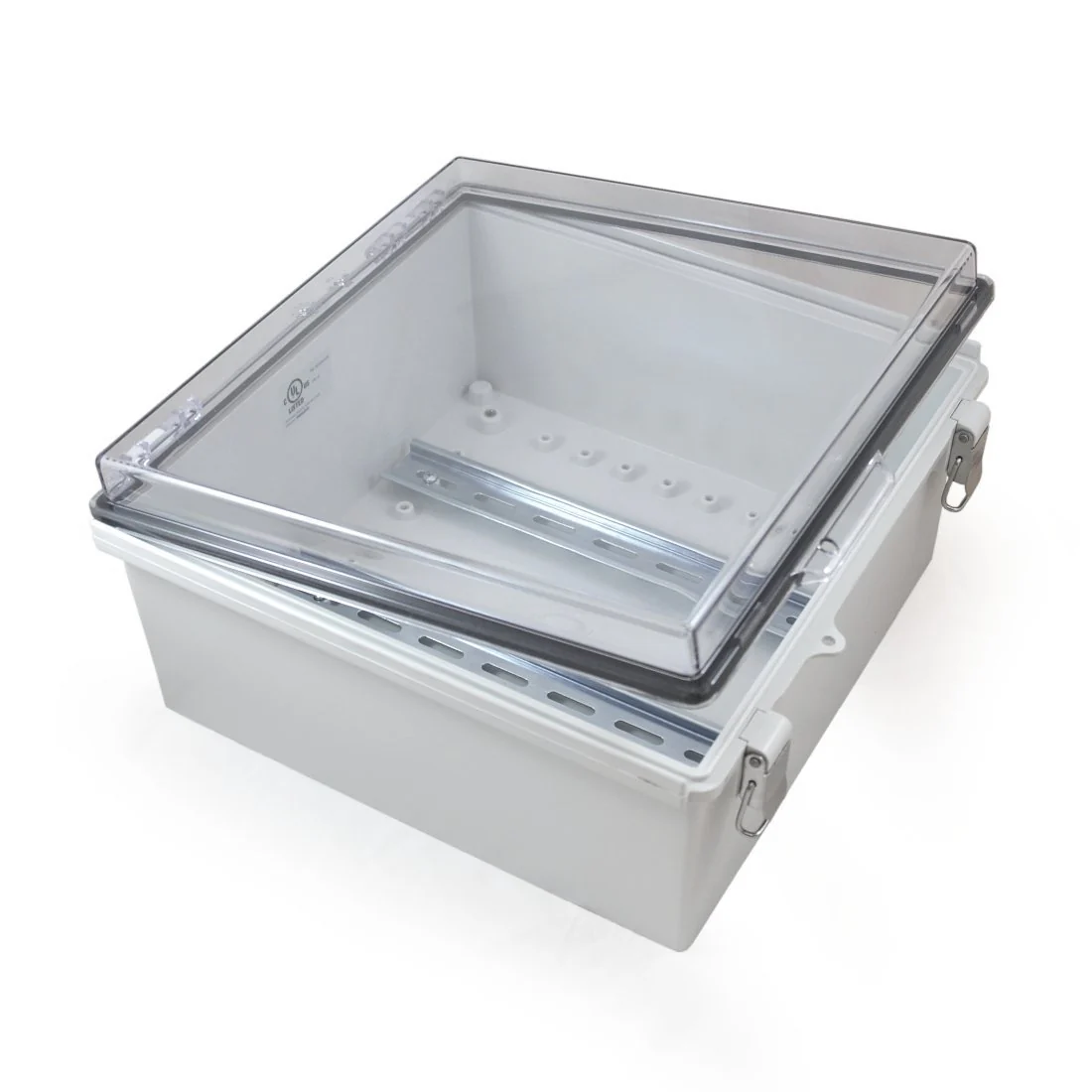 XL Watertight Enclosure with Hinged and Latching Lid - UL Listed - 11.8” x 11.8” x 5.9"